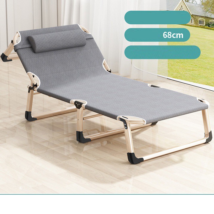 Giường gấp gọn 4 chân 195*68 cm ghế gấp ngủ trưa văn phòng ghế bố gấp gọn