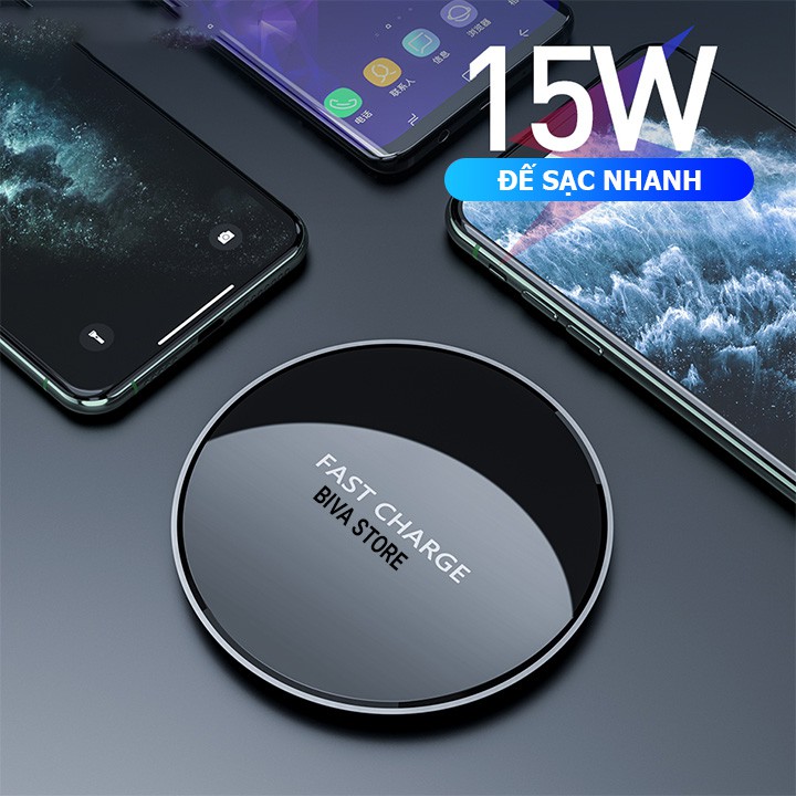 Đế sạc không dây 20W 15W Samsung Nhà Táo có đèn báo