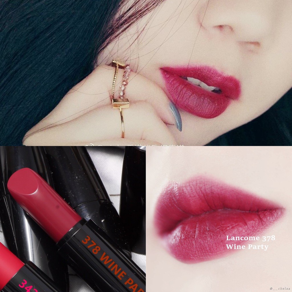 Son môi Lancome Color Design Full size hàng tách set màu 378 - WINE PARTY