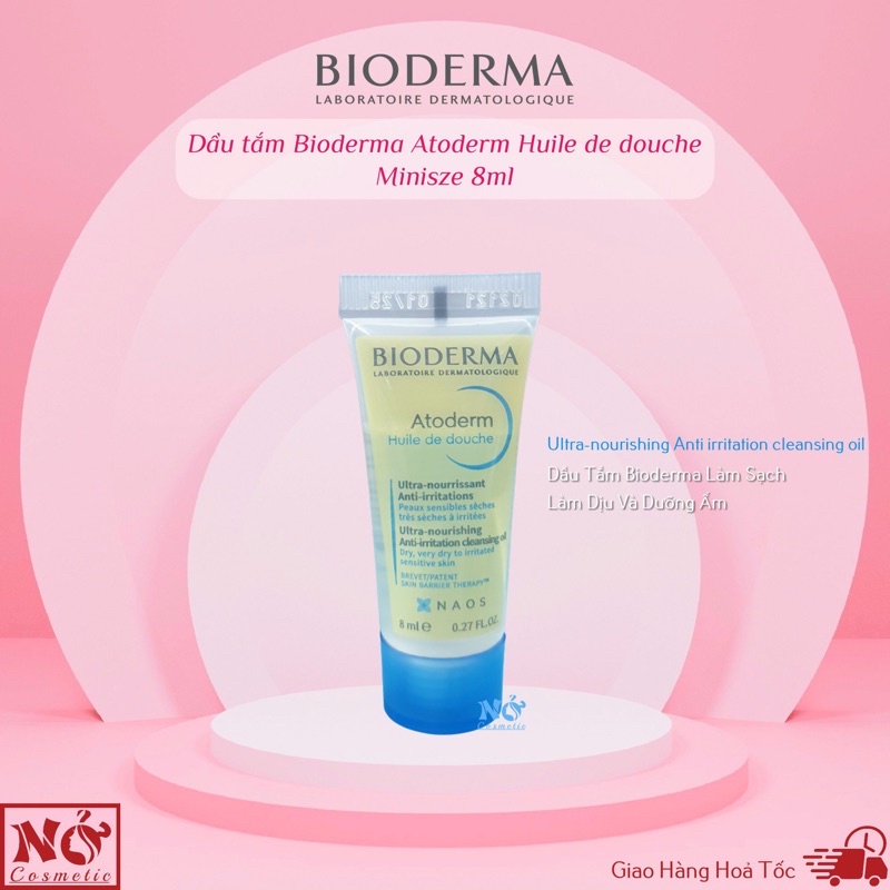 Dầu Tắm và Rửa Mặt Bioderma Atoderm Huile De Douche giúp làm sạch, làm dịu và dưỡng ẩm cho da khô,nhạy cảm