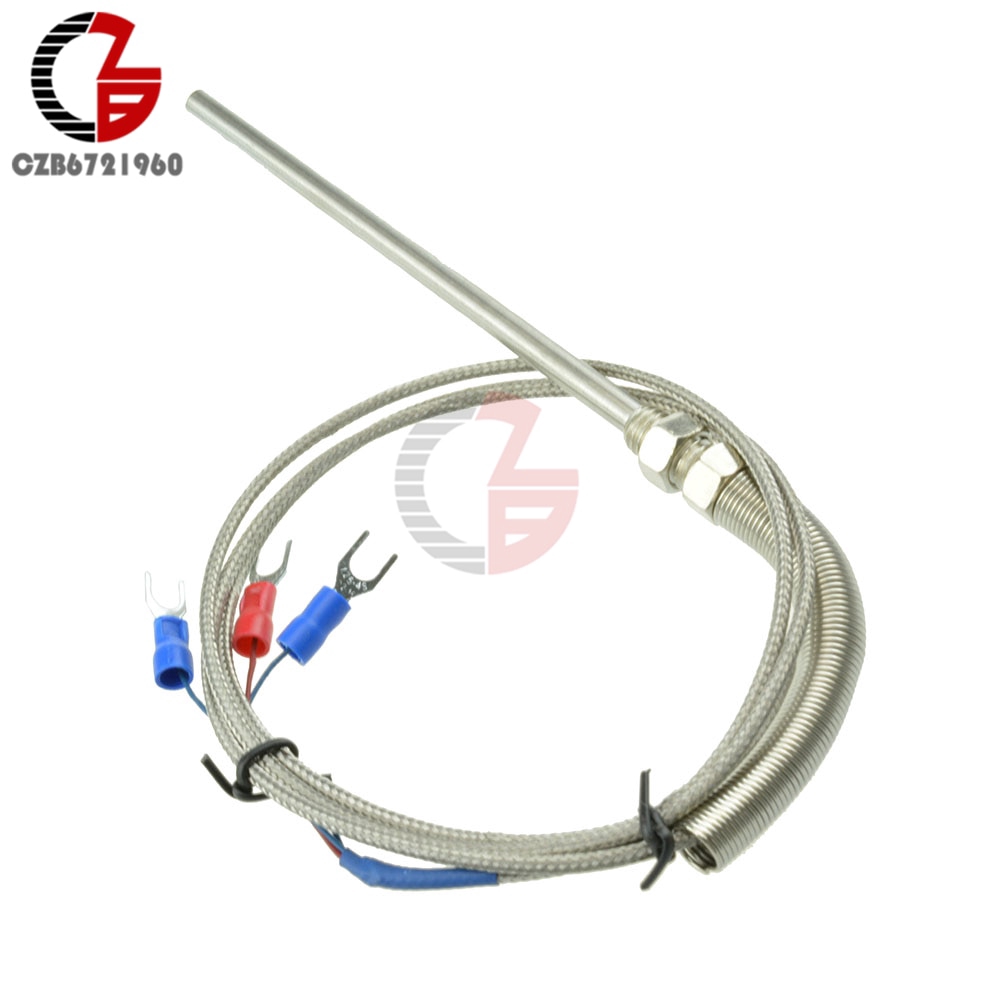 Cảm biến nhiệt độ 1M 2M PT100 M6 M8 K Type 0-800C bằng thép không gỉ