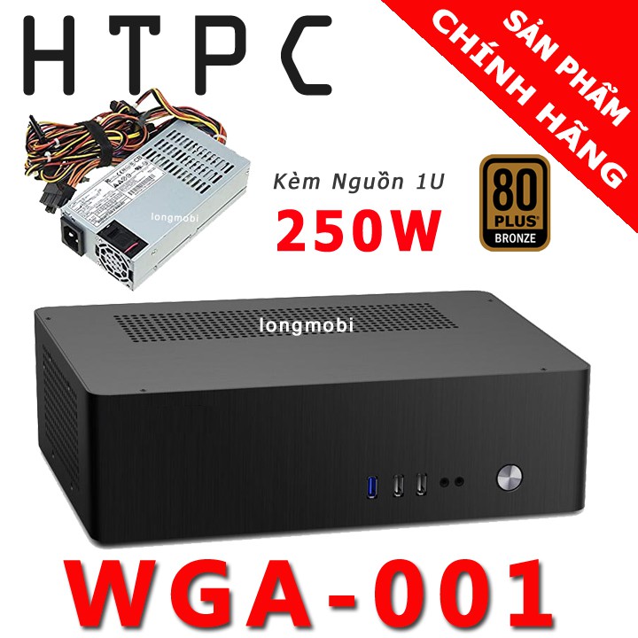 Vỏ Máy Tính MiniPC, HTPC, Music Server WGA 001 Kèm Nguồn 1U 250W 80Plus Bonze