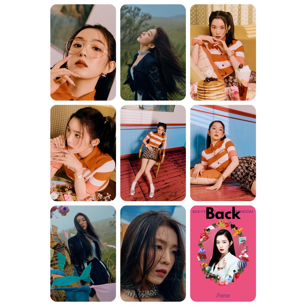 Set 12 card giấy bo góc in 2 mặt ảnh thành viên nhóm R e d V e l v e t  - IRENE