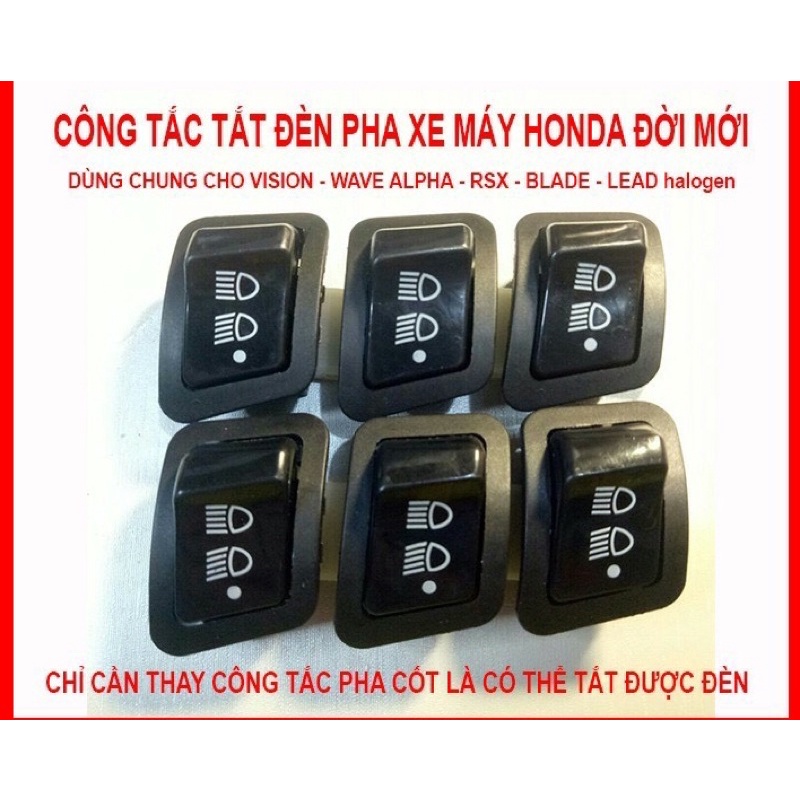Công tắc tắt đèn pha xe máy honda đời mới cho vision wave anpha rsx lead đời mới halogen,winner đèn led 2 tầng