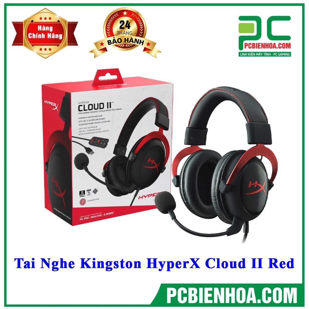Tai nghe Kingston HyperX Cloud 2 Gaming Red