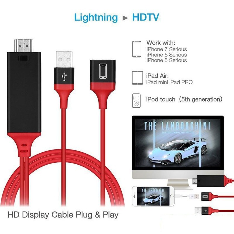 Cáp HDMI Kết Nối Lên Tivi, Sử Dụng Cho Tất Cả Dòng Điện Thoại iOs, Android