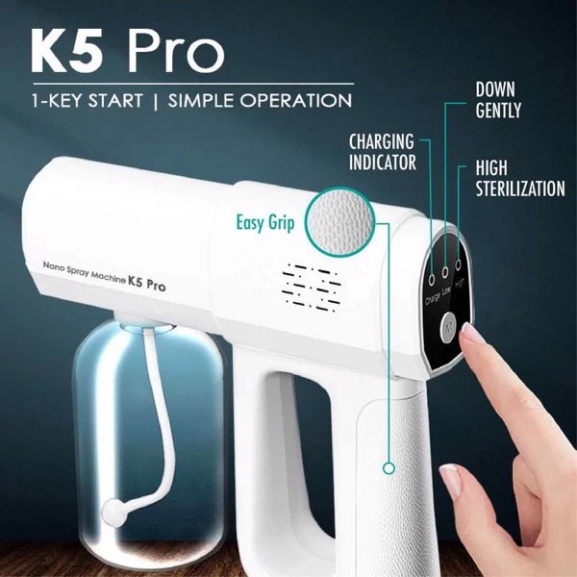 Máy phun khử khuẩn K5 và K5 Pro ❄ Súng phun nano khử khuẩn bằng tia cực tim  kien dán tưới cây