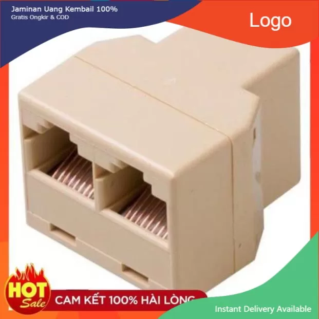 Đầu nối dây mạng 1 ra 2 RJ45-bộ chia dây mạng lan từ 1 ra 2 rj45
