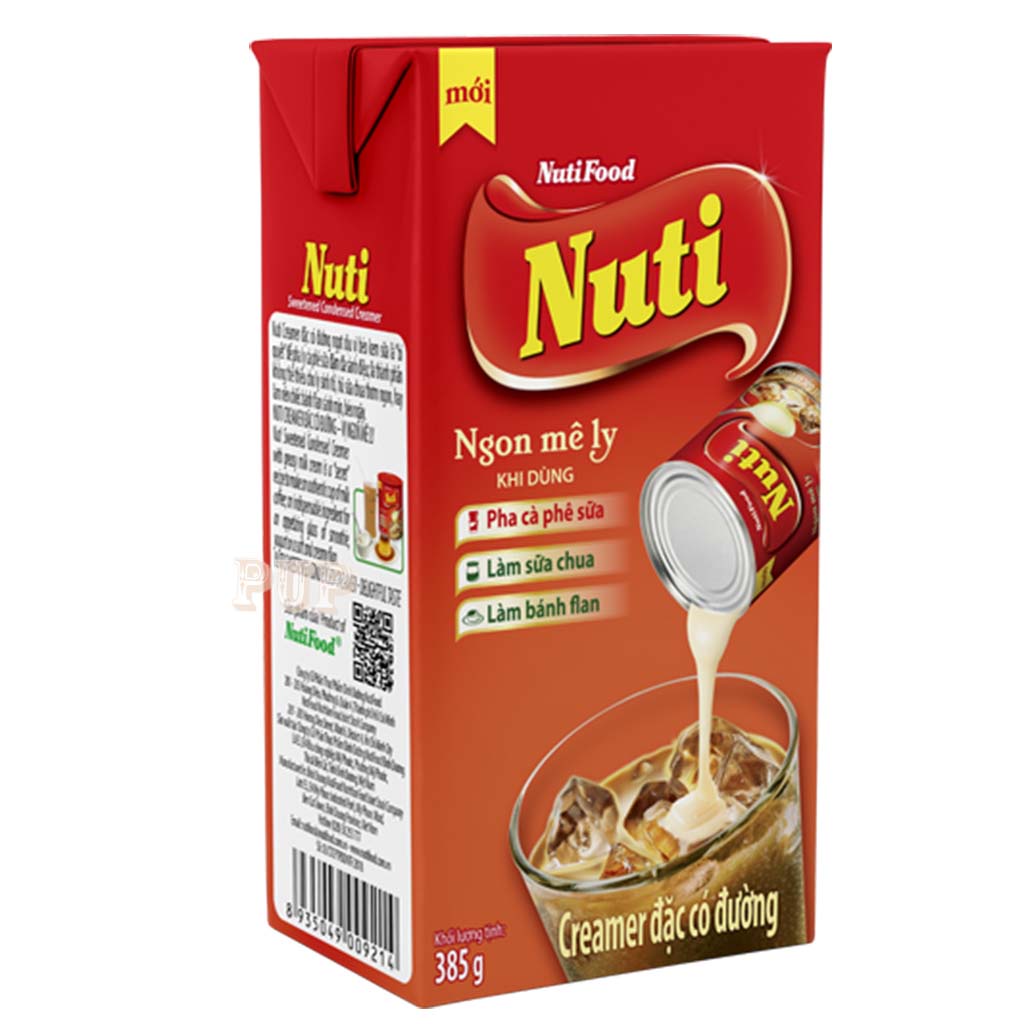 Sữa Đặc Có Đường Nuti Hộp Đỏ 380g Creamer Dùng Làm Bánh,Pha Cà Phê