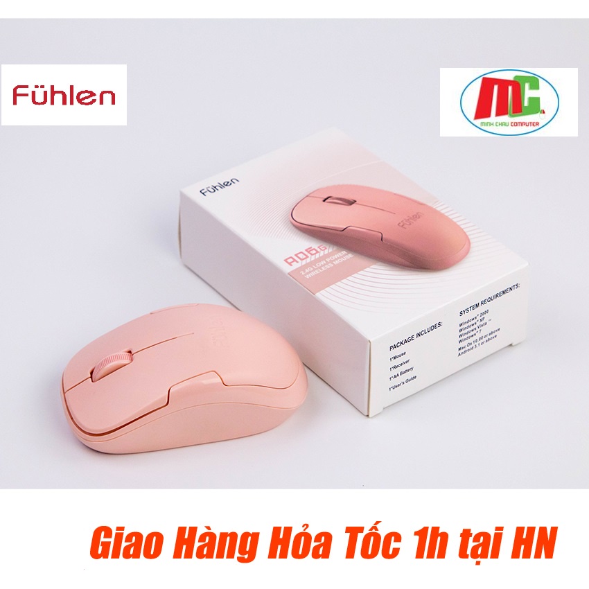 Chuột Không Dây Fuhlen A06G Pink A09  - Hàng Chính Hãng Bảo Hành 2 Năm