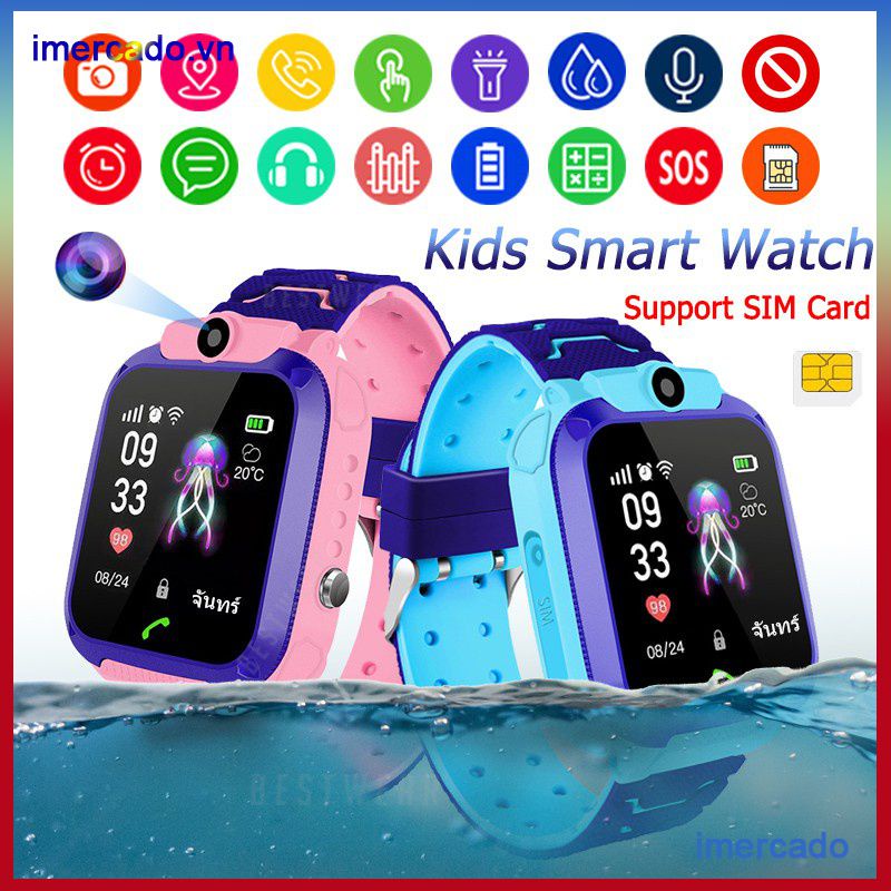 Đồng Hồ Thông Minh Q12 Jam Có Camera Hỗ Trợ Thẻ Sim Định Vị Chính Xác Dành Cho Trẻ Em