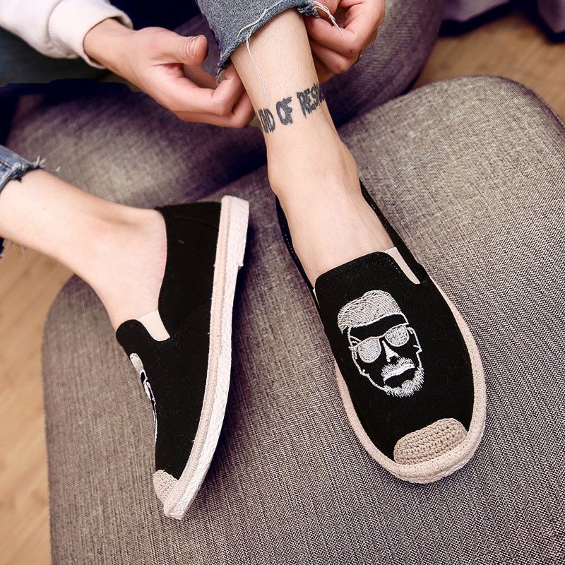 Giày lười vải canvas thiết kế năng động cá tính dễ phối đồ dành cho nam