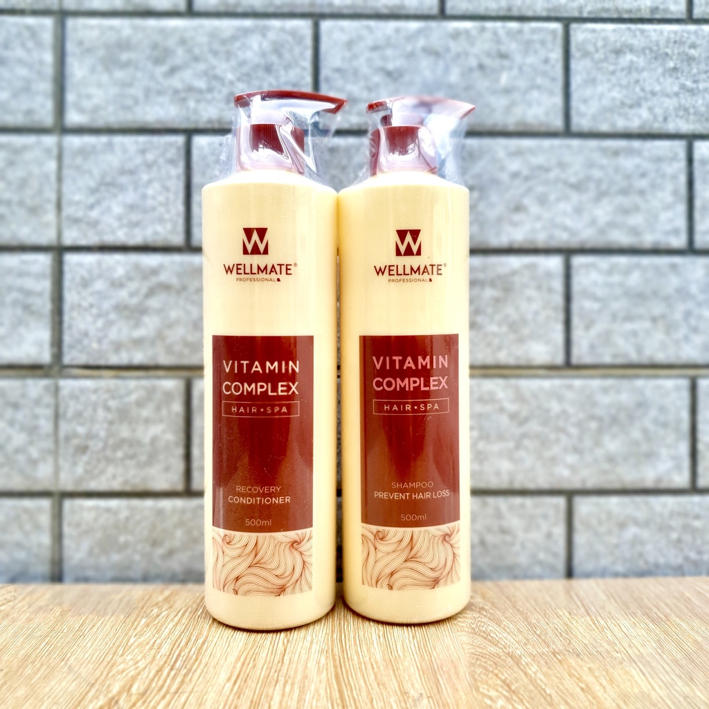 Combo dầu gội xả chống rụng, phục hồi WELLMATE 500ML