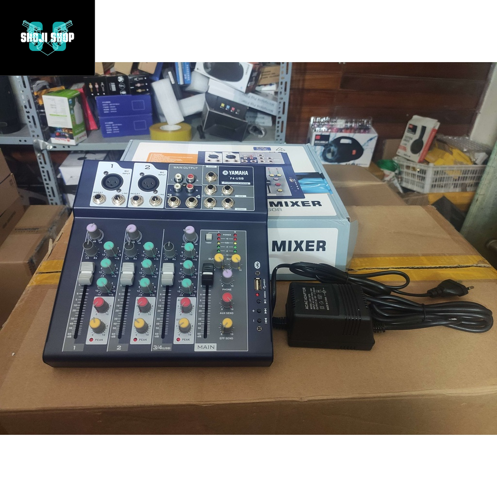 Mixer f4 thiết bị livestream Kết Nối Bluetooth và hát karaoke cao cấp + 12 Tháng BH