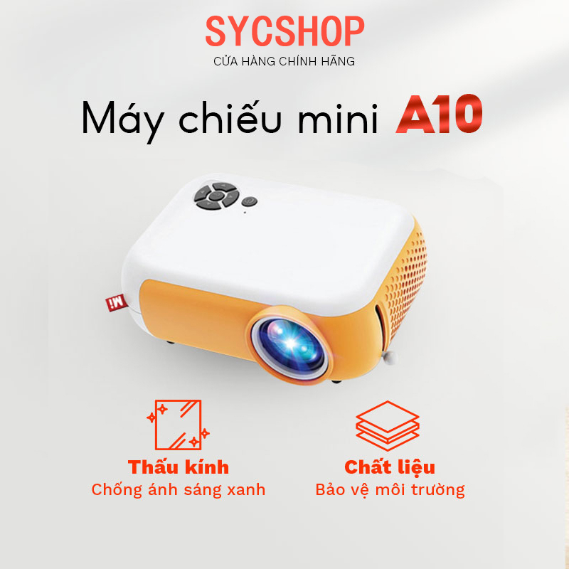Máy chiếu mini Full HD HDMI 1080P có đèn LED và phụ kiện chuyên dùng