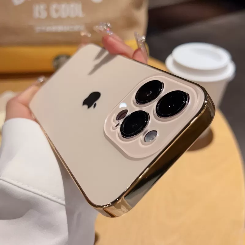Vỏ điện thoại bằng kính cường lực mờ sang trọng cho iphone 14 11 12 13 pro max 14 plus vỏ điện thoại cứng pc mạ siêu mỏng
