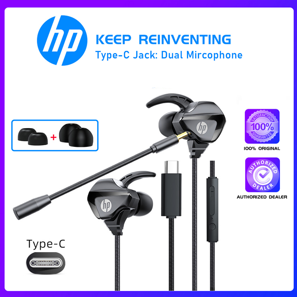 Tai Nghe Gaming HP DHH-3113 / DHH-3113C Có Mic Đầu Cắm 3.5mm / Type-c Cho Điện Thoại / Máy Tính Bảng / Laptop MP3