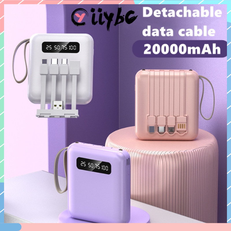 Pin Sạc Dự Phòng Mini 20000mAh Với 3 Cổng Ra Micro USB / Type-C Tiện Dụng