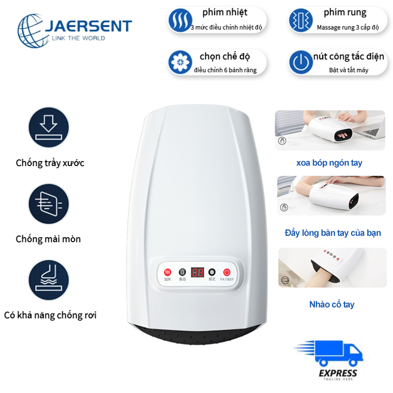 JAERSENT S1 Máy Massage Tay Cao Cấp Mát xa Trị Liệu Tích Hợp Nhiệt Matxa Vùng Cổ Mu Ngón Lòng Bàn Tay