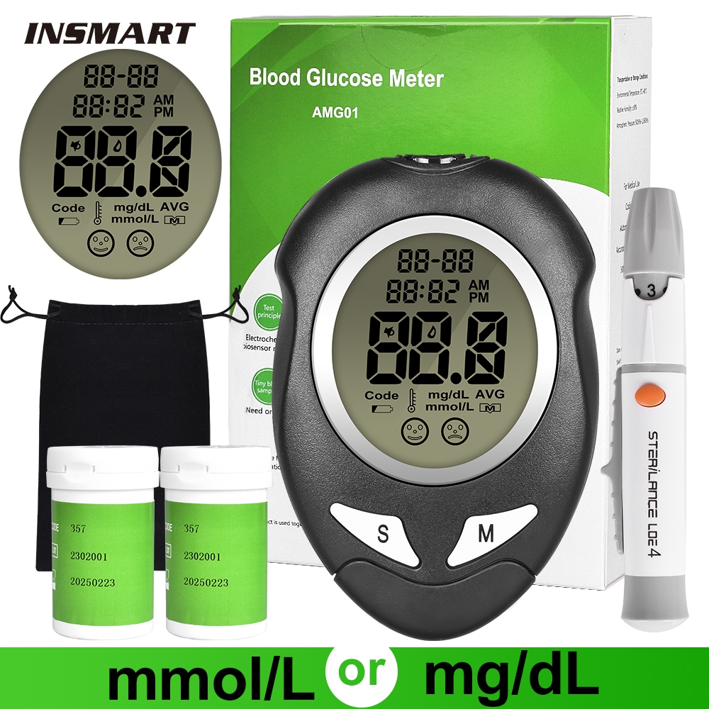INSMART Máy Đo Đường Huyết Safe Accu Full Bộ Gồm que thử đường huyết