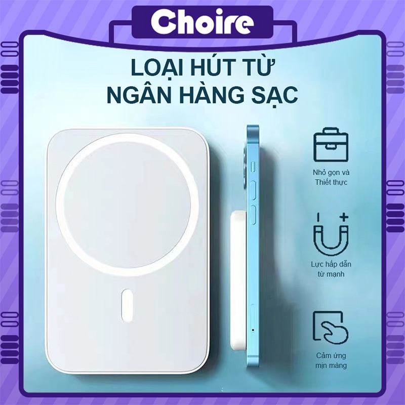 Sạc dự phòng không dây sạc nhanh pin 5000 mah mini nhỏ gọn cao cấp hỗ trợ cho ios/android New hot-CH