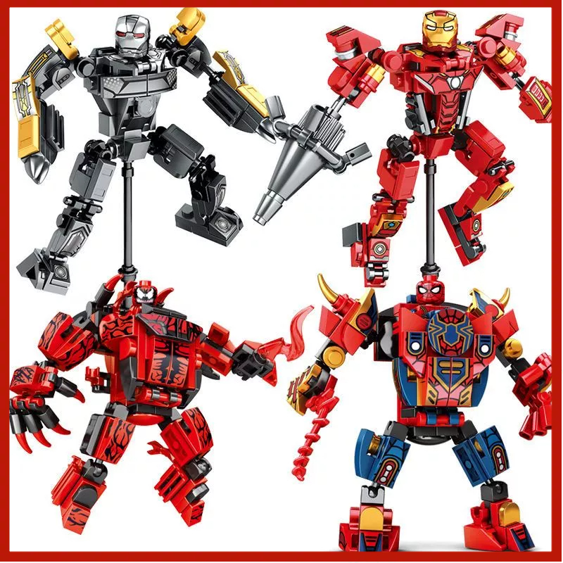 Iron Man Mecha Spider Khối Xây Dựng Lắp Ráp Đồ Chơi Bé Trai Hộp Quà Tặng Trẻ Em/đồ chơi
