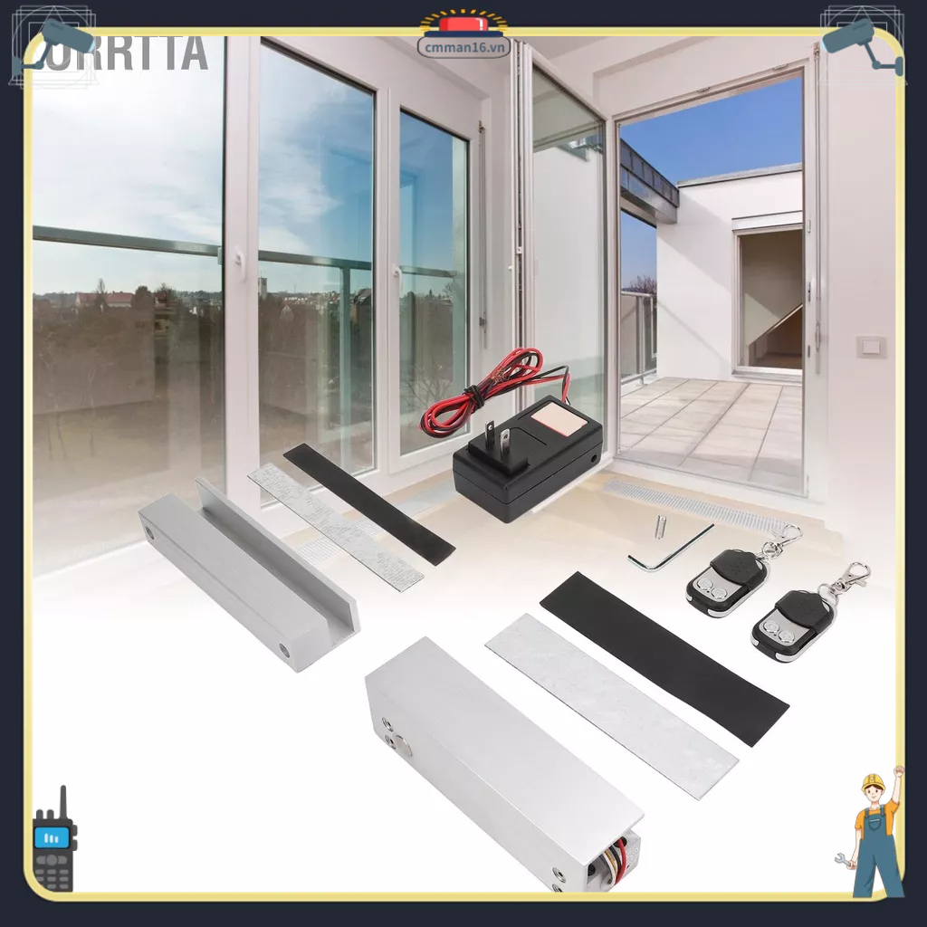 Nóng bỏng Khóa chốt thả điện 12V có điều khiển từ xa Độ trễ thời gian Phản hồi tín hiệu cho cửa kính không khung AC110‑240V Phích cắm Mỹ
