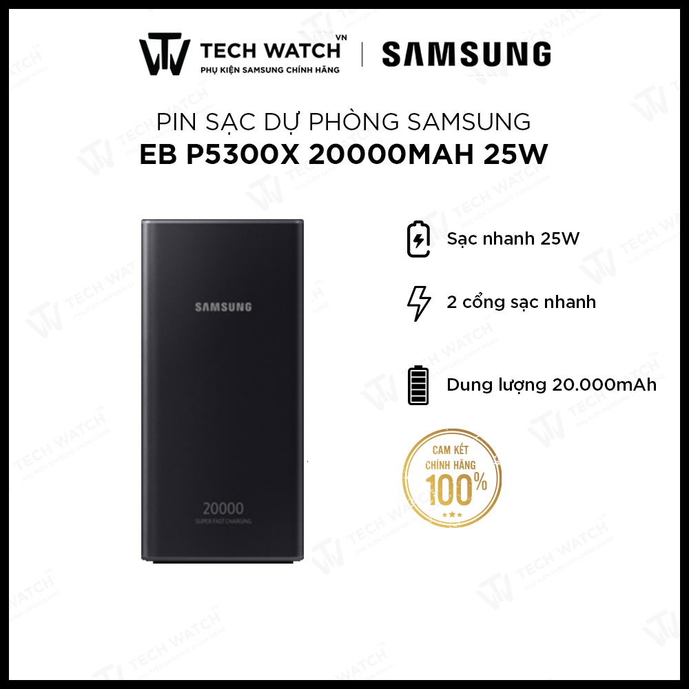 Pin sạc dự phòng Samsung EB P5300x 20000mAh 25W - Hàng chính hãng