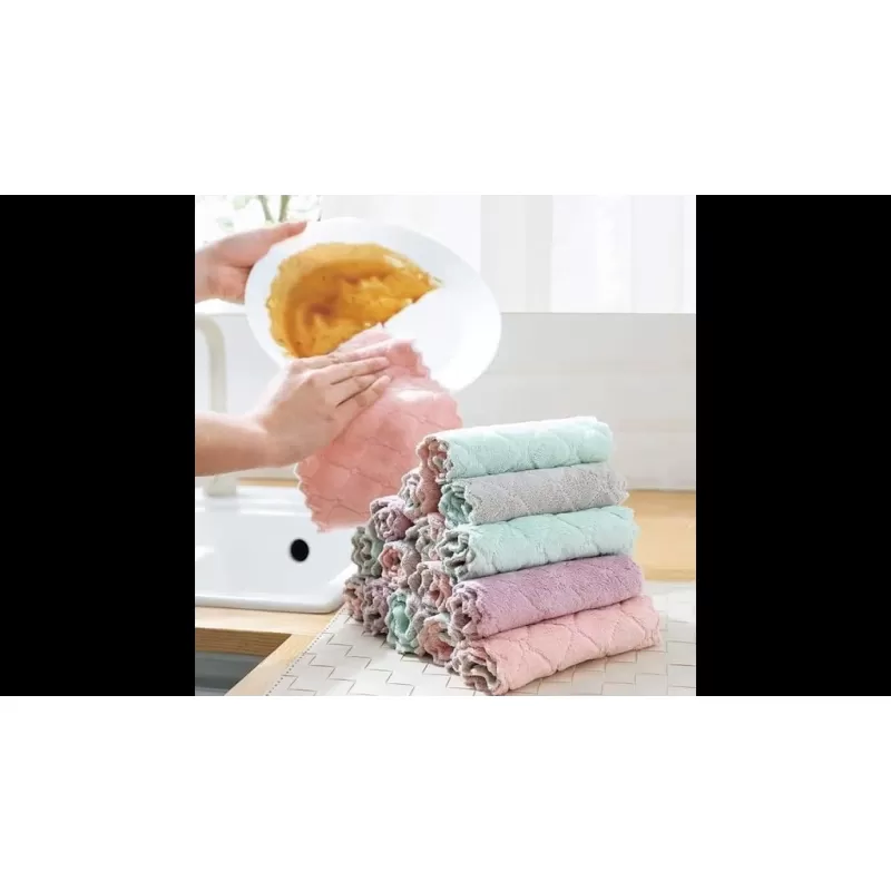 Combo 2 khăn siêu thấm 2 mặt - khăn nhà bếp - giẻ lau bếp