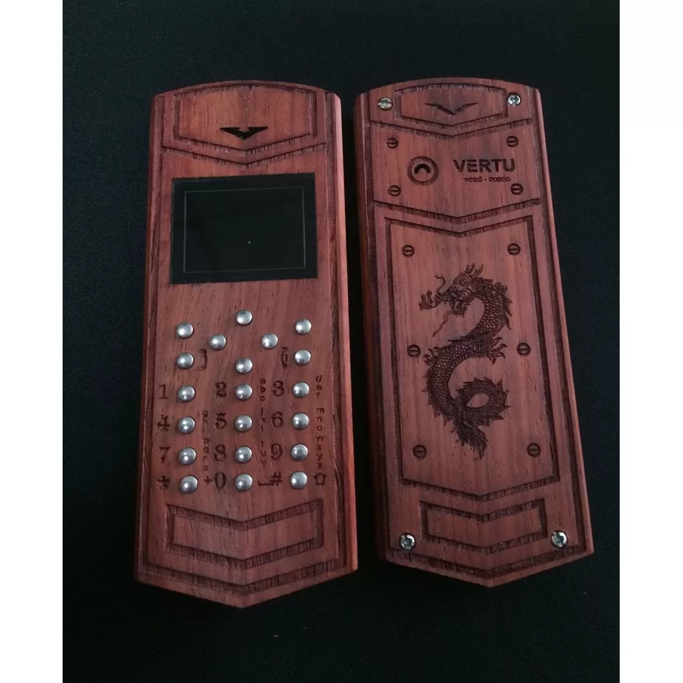 Điện thoại vỏ gỗ nokia 1280 mẫu rồng vertu