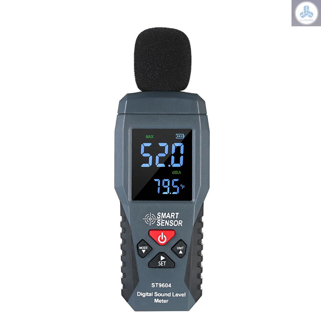 Máy đo thử nghiệm mức âm thanh SMART SENSOR kỹ thuật số mini hiển thị LCD 30-130dBA ST9604