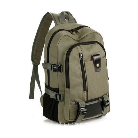 Ba Lô Đi Học / Du Lịch Vải Canvas Cỡ Lớn Chống Mòn Thời Trang Cho Nam Và Nữ