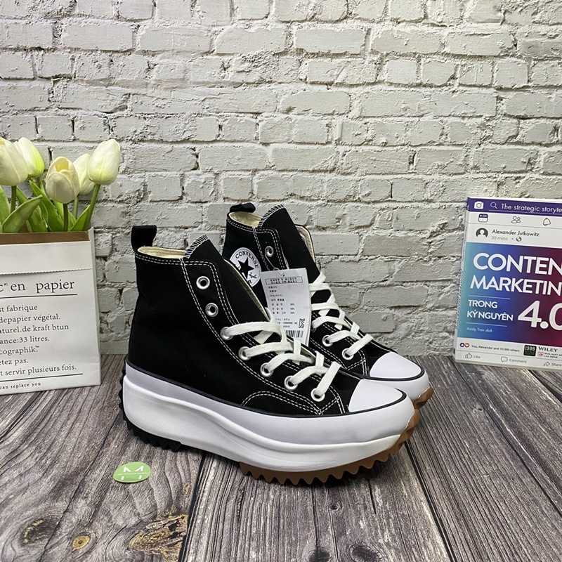 Giày Thể Thao Cổ Cao MHSneakers - CV R U N Star Hike Trainers in Black