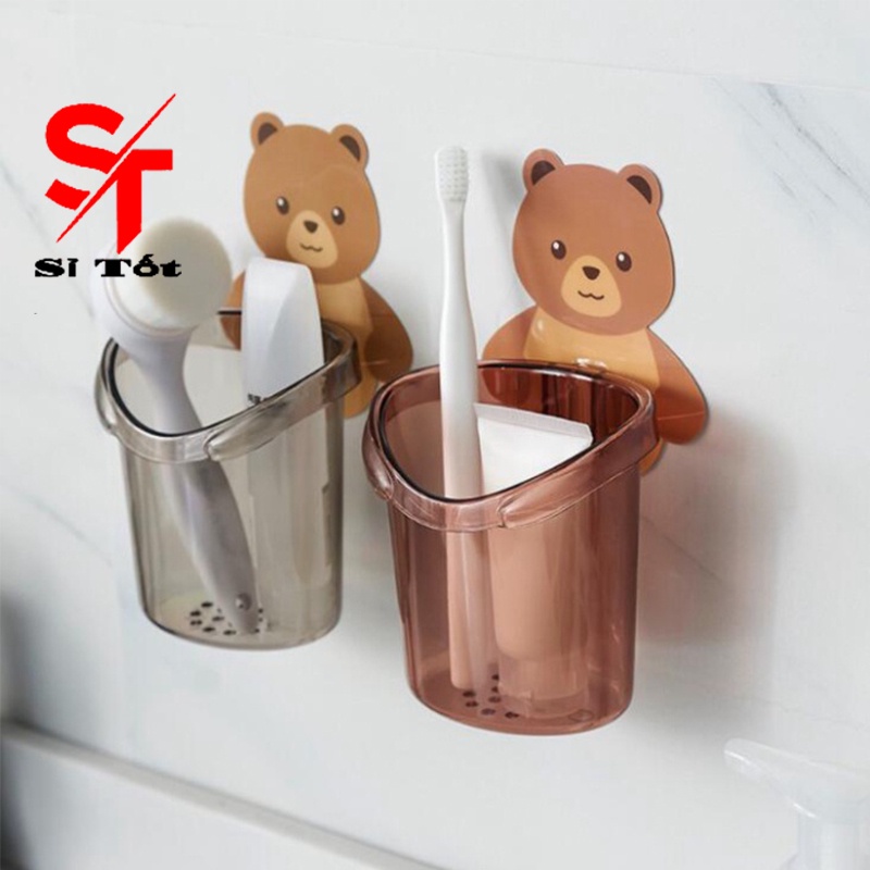 Cốc Đựng Bàn Chải, Kem Đánh Răng Đồ Dùng Tiện Ích Hình Gấu