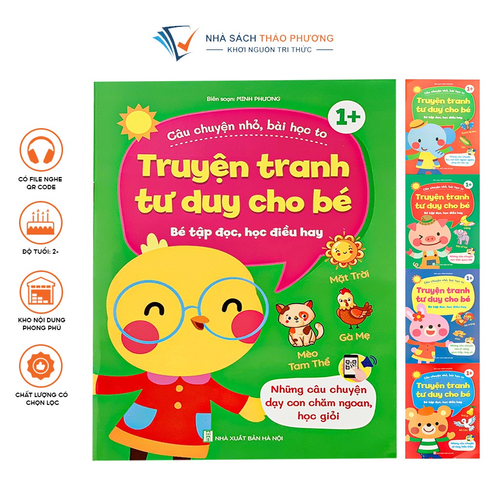 Sách - Truyện tranh tư duy cho bé 2+ kèm file nghe