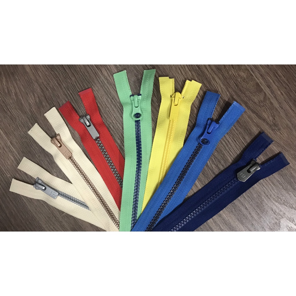 30cm~38cm)Dây kéo YKK,OBO, IDEAL, XBL cho áo khoác, dây kéo túi xách dài loại tốt, hàng vnxk.