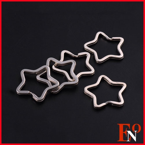 Khoen móc khóa ngôi sao thép không gỉ 3.4cm*0.2cm dùng mix đồ handmade, phụ kiện thời trang... khuyên móc khóa đẹp