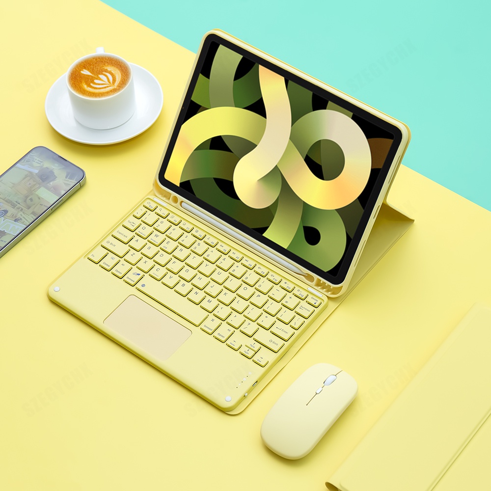 Bao Da Máy Tính Bảng Có Bàn Phím Và Chuột Không Dây Cho iPad Pro 11 Case 2021 Air 4 5 10.2 9th 8th Generation Mini 6 5 Air 2