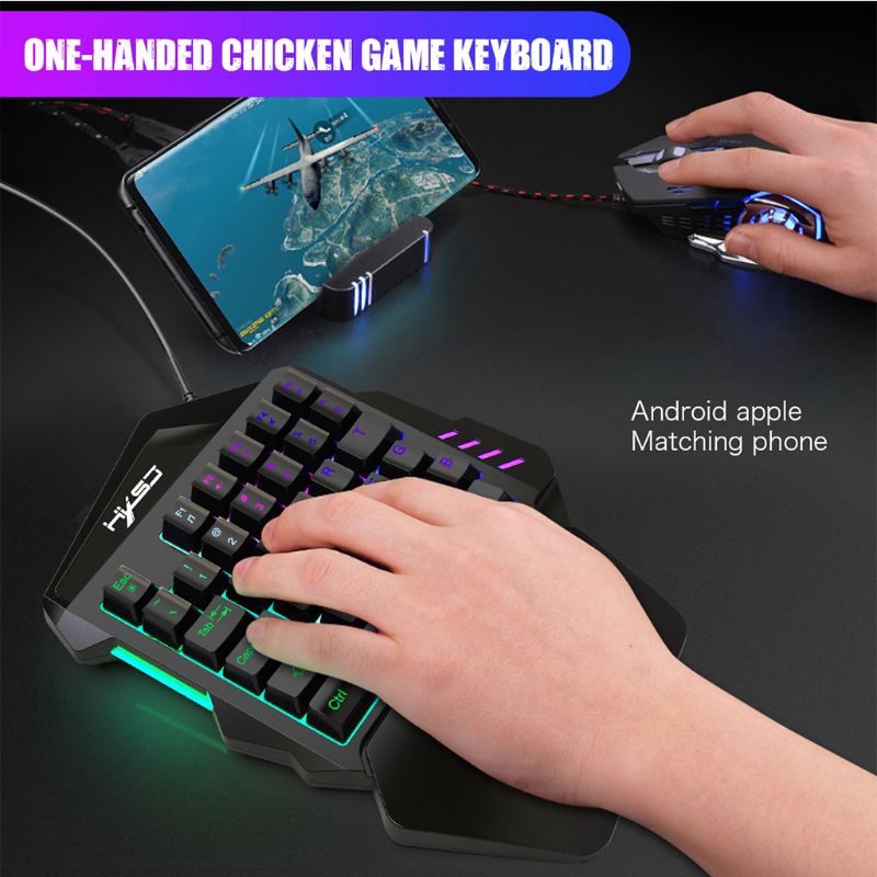 Bàn phím chơi game mini 35 phím có đèn nền LED chuyên nghiệp