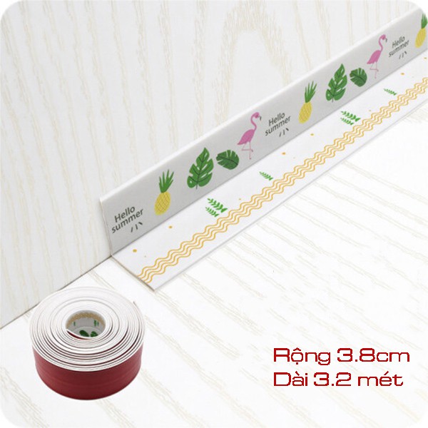 Ron keo băng dán gọc cạnh lavabo tường nhà trang trí 3.2 mét