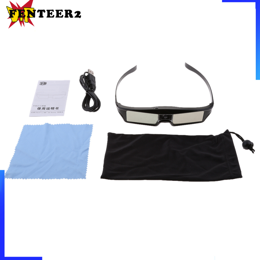 Set 2 Kính Thực Tế Ảo 3D DLP-LINK 144Hz Có Thể Sạc Lại Cho Optoma / Máy Chiếu TV
