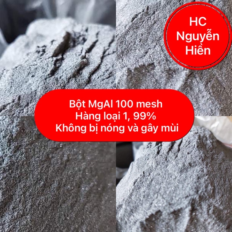 Túi 200g bột mgal 100 mesh- Mgal bột hợp kim