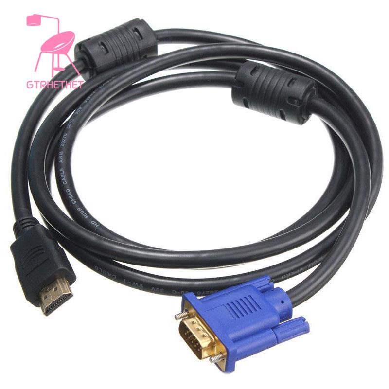 Cáp chuyển đổi 1.8M HDTV HDMI sang VGA HD15 cho PC TV DF mới