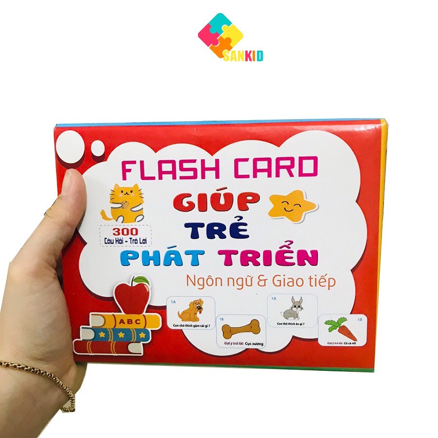 Bộ 150 flashcard giúp trẻ phát triển ngôn ngữ và giao tiếp - Thẻ học thông minh