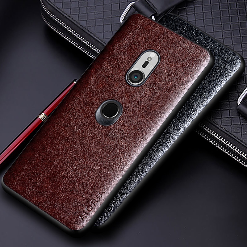 Sang Trọng Bao Da Điện Thoại pu Màu Trơn Phong Cách Doanh Nhân Cho sony xperia 1 xz3 xperia xz4 Ốp