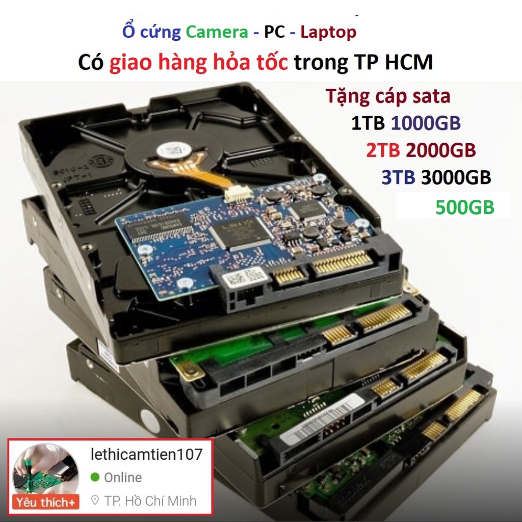 Ổ cứng Camera PC 1TB 2TB 3TB máy bàn hdd laptop 1T 2T 3T 4T 1000GB 2000GB 3000GB 500GB 500G