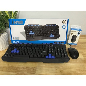 Bàn Phím Có Dây Fortech KB132 Và Chuột M132 TẶNG LÓT CHUỘT