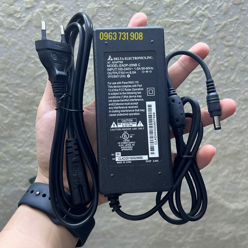 ADAPTER-NGUỒN 5V 6A DELTA CHÍNH HÃNG