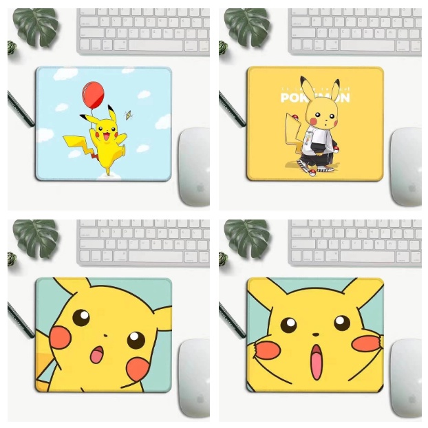 Miếng Lót Chuột Hình Pikachu Hoạt Hình Đáng Yêu Kích Thước 22cm x 18cm