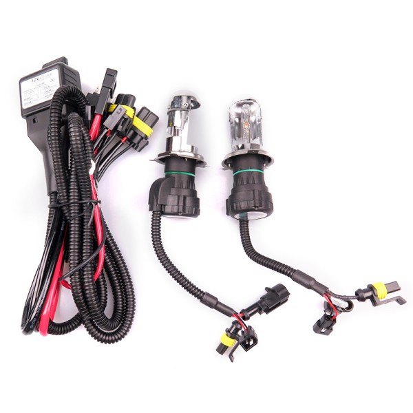 Set 2 bóng đèn pha xenon 55W H4 HID kèm bộ chấn lưu và phụ kiện lắp đặt dành cho ô tô